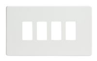 Varilight Premium Grid Plate 4 Gang White