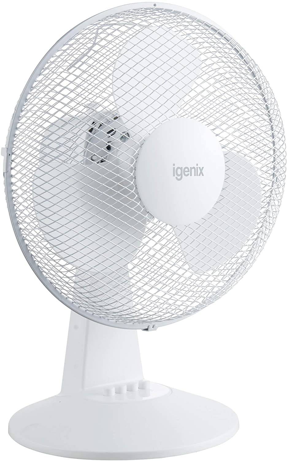 Igenix 12" Oscillating Desk Fan White