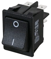 Molveno SX82112811210000 Black Rocker Switch 20A DP 