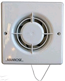 Manrose 4in/100mm Centrifugal Fan c/w Pullcord 