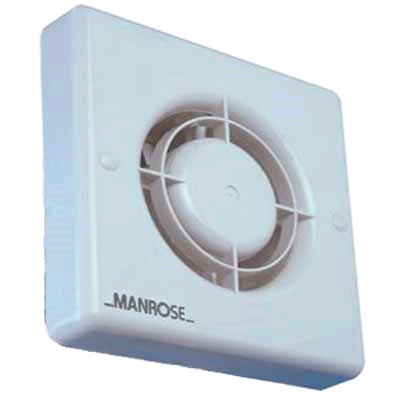 Manrose 4" 100mm Fan c/w Automatic Shutters & Pullcord 