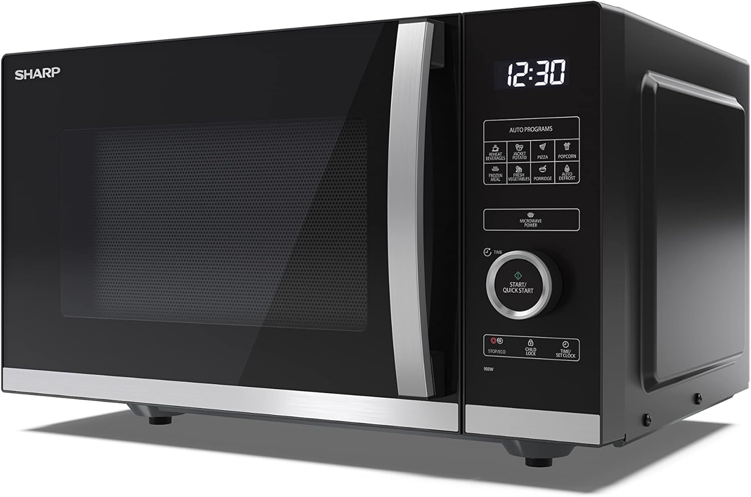 Sharp YC-QS254AU-B 25 Litres Flatbed Microwave Oven - Black