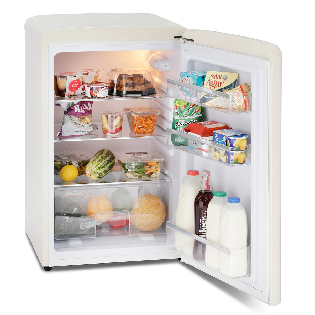 Montpellier MAB2055C Retro Under Counter Larder Fridge Cream