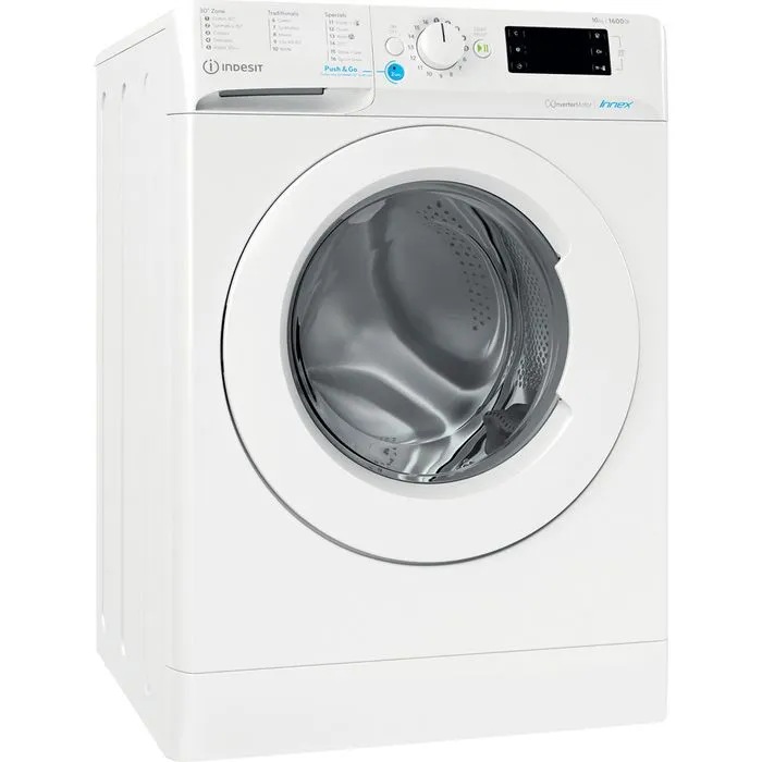 INDESIT BWE101685XWUK Washing Machine 10kg 1600 Spin C/W 30 Min Quick Wash