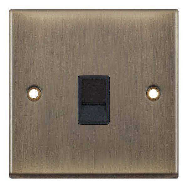 Selectric 1 Gang RJ45 Outlet Antique Brass 