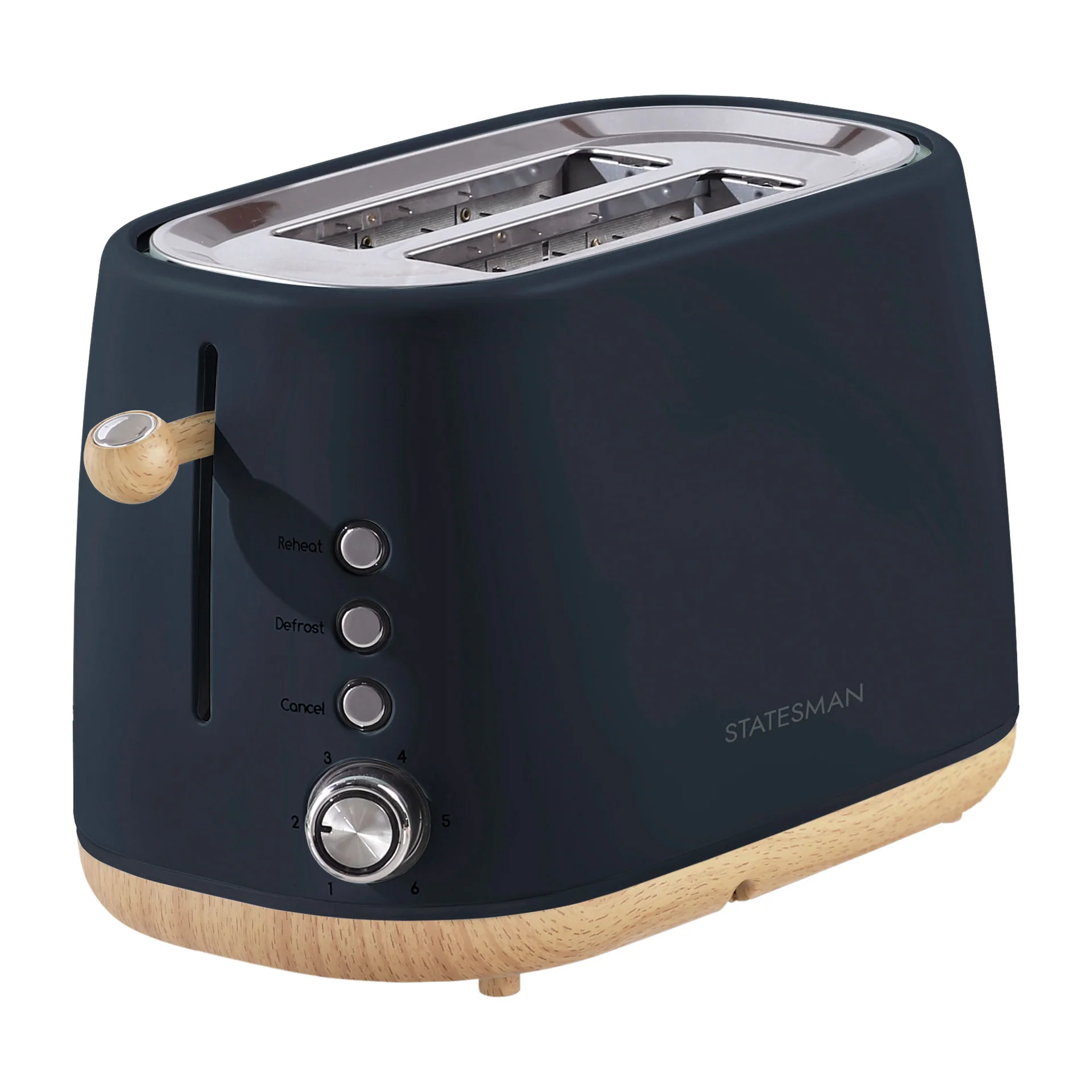 Statesman 2 Slice Scandi Toaster Navy Blue