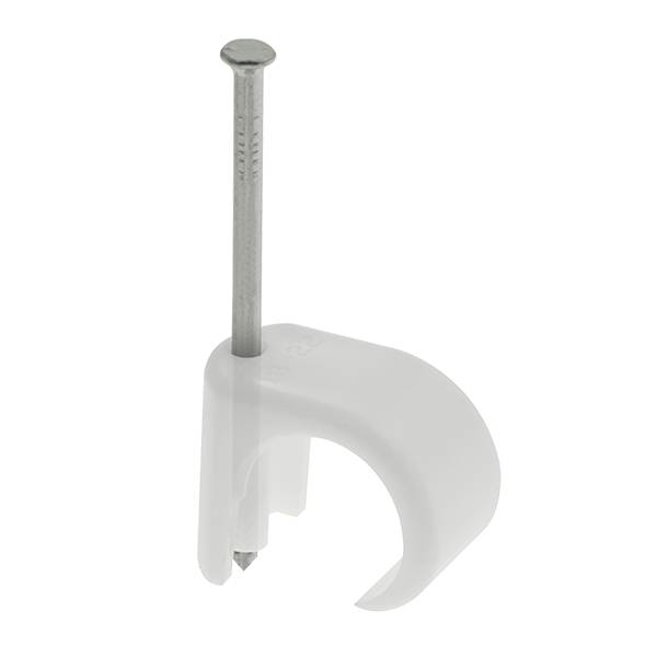 Q-Crimp 3-5mm White Round Cable Clip (Pack 100) 