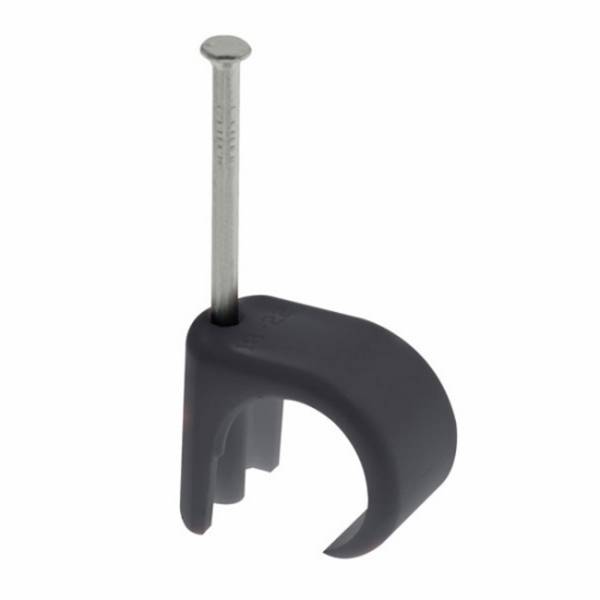 Q-Crimp 7-10mm Black Round Cable Clip (Pack 100) 