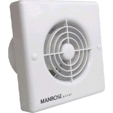 Manrose IPX5 4" 100mm Quiet Timer Fan 