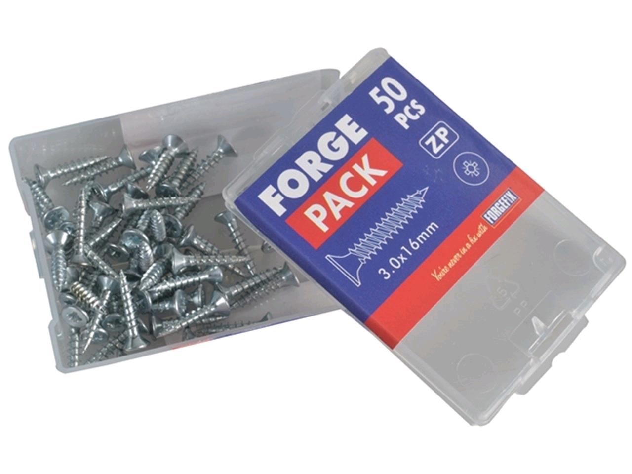 Forgefix M/P Screw 3.5 x 25mm (Pack of 40) Zinc Plated