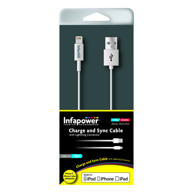 Infapower USB to Lightning 3ft lead cable