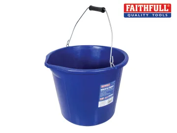 Faithfull 3 Gallon 14 Litre Industrial Bucket - Blue