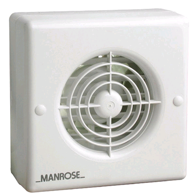 Manrose 6" 150mm Window/Wall Automatic Fan With Timer 