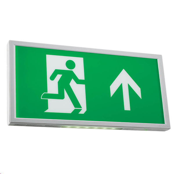 Bell 3W Emergency Slim Exit Sign + Up Legend Main/Non-Main