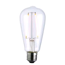 Endon ES 2w LED Filament Pear Lamp Warm White