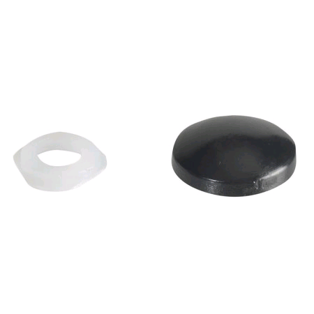 Forgefix No. 6-8's Plastic Domed Cover Caps (Pack of 20) Black 