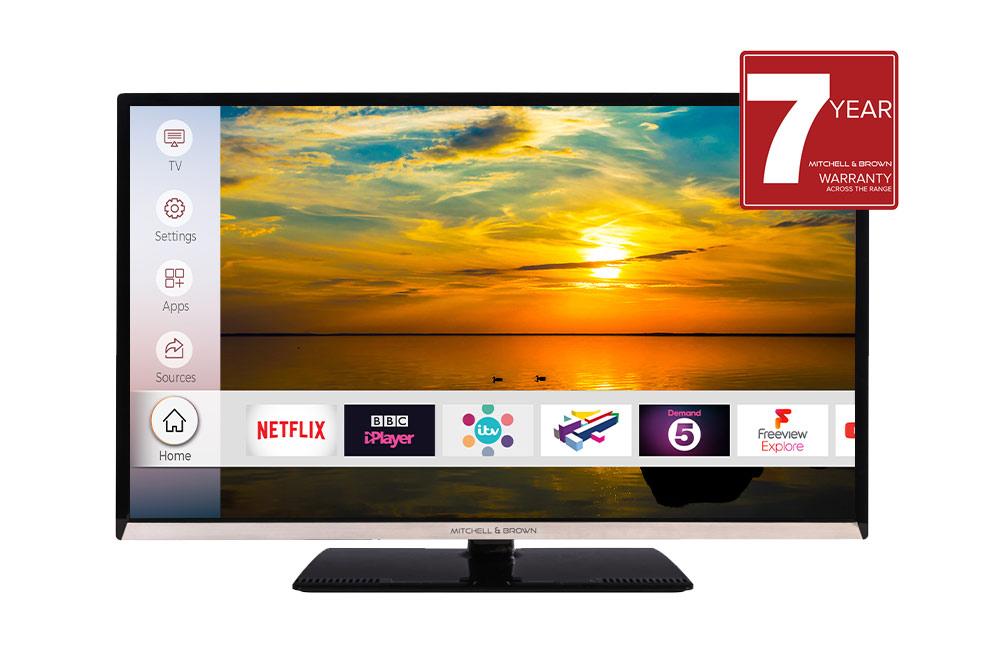 Mitchell & Brown JB24SM1811 24" LED HD Ready TV,Central Stand, Freeview HD, 2 HDMI, 1 USB, Freeview Play, Amazon Prime