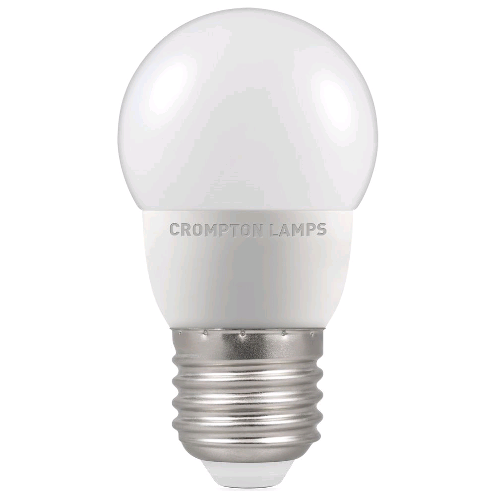 Crompton 5.5W LED ES Opal Golf Ball Lamp Warm White Dimmable 