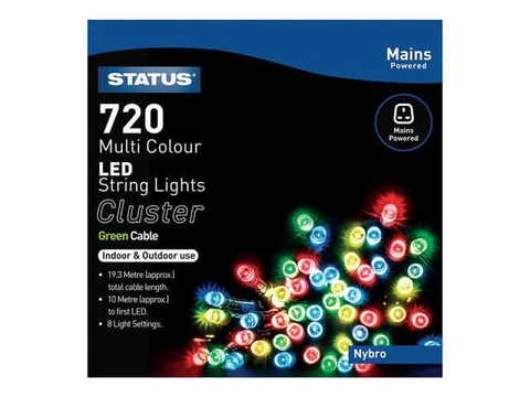 Status NYBRO 720 LED Lights Multi Coloured Indoor/Outdoor Mains Cluster