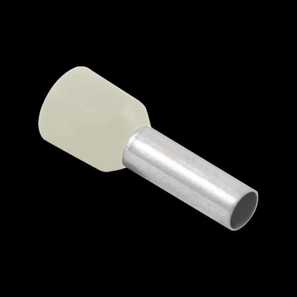 Q-Crimp Bootlace Ferrule 16mm (100pk) Ivory