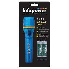 Infapower IN0020 2AA Batteries Included  Soft Touch Rubber Torch F020