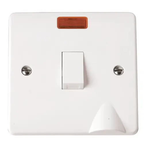 Click 20A DP Switch with Optional Flex Outlet Through Bottom & Neon