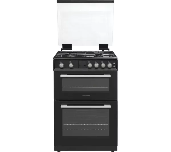 Montpellier MDOG60LK 60cm Double Gas Cooker in Black LPG Jets Included