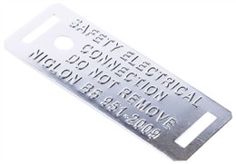 Niglon Aluminium Safety Earth Label 