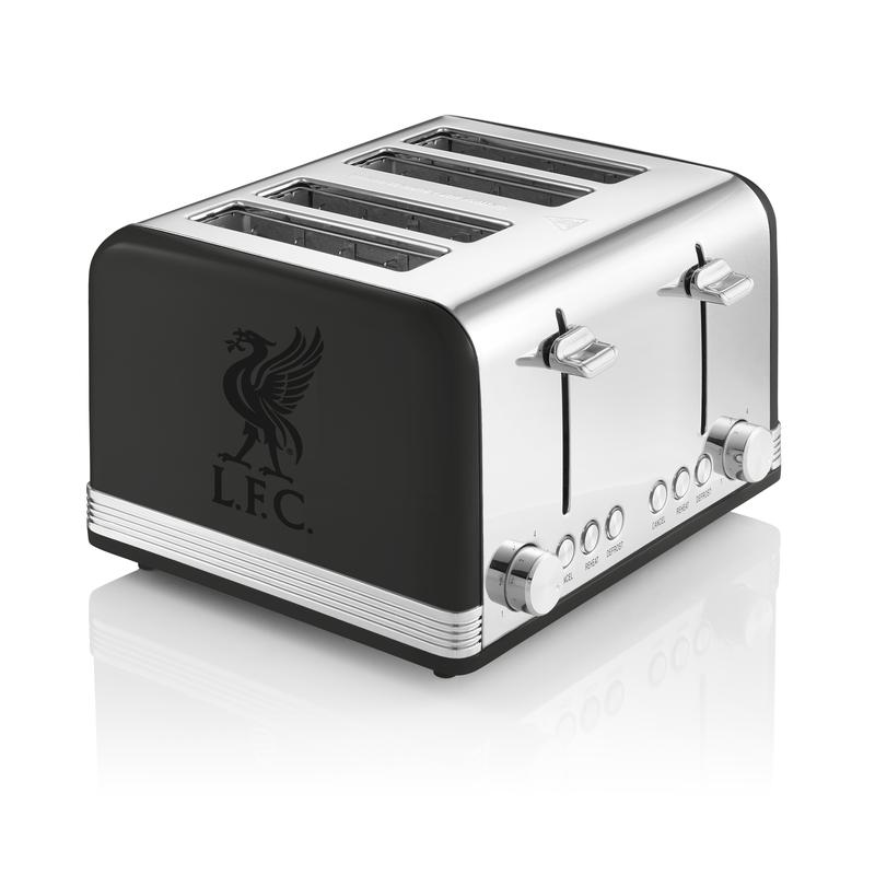 Swan ST19020LIVBN Liverpool FC 4 Slice Retro Toaster Black/Stainless Steel
