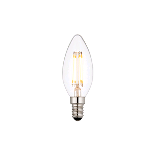 Saxby SES LED 4w Filament Candle Lamp Dimmable