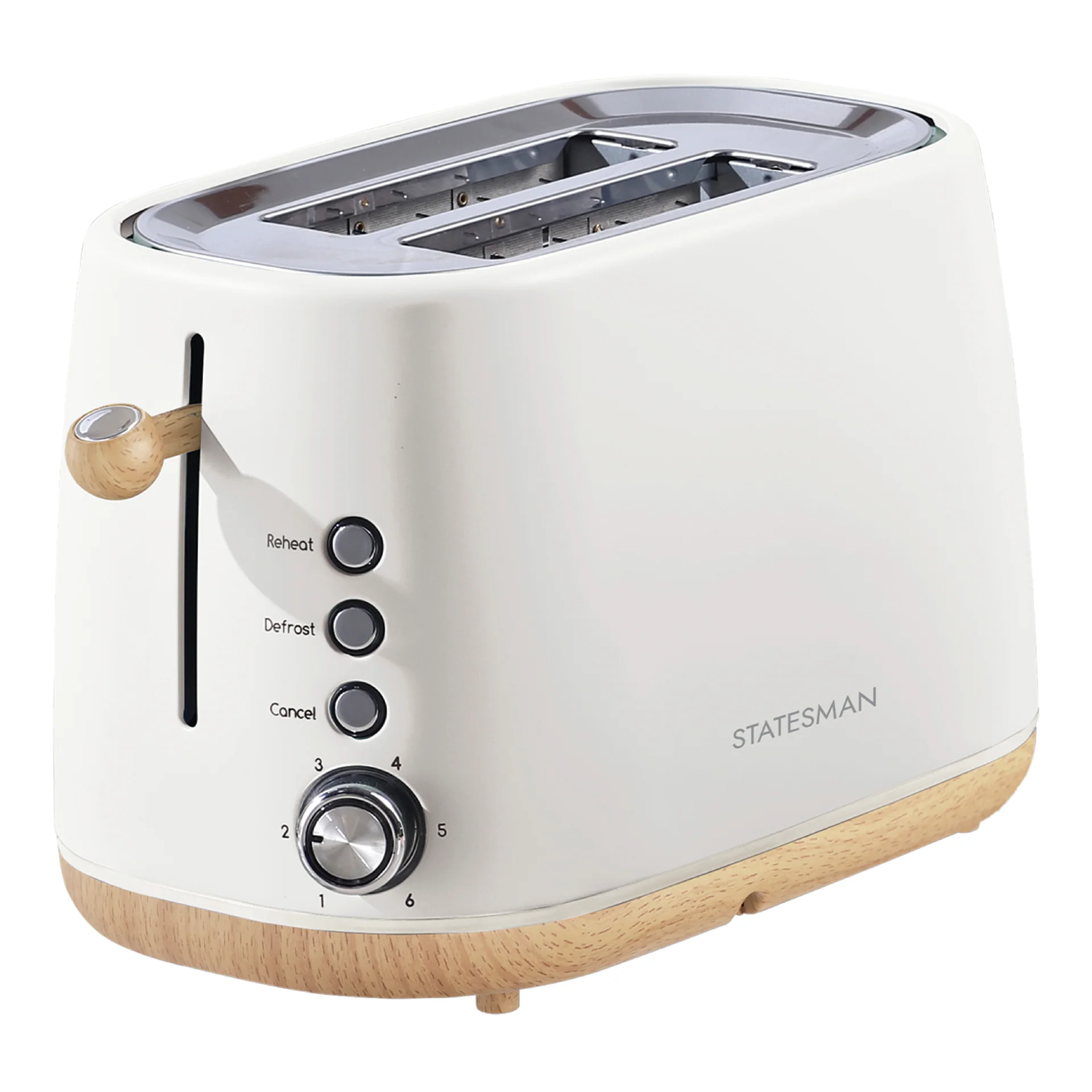 Statesman 2 Slice Scandi Toaster Cream 