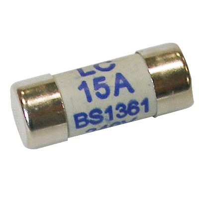 Fuse BS88 HRC 15amp. LC D15 or C15 10.32 x 26mm. 240V Blue 