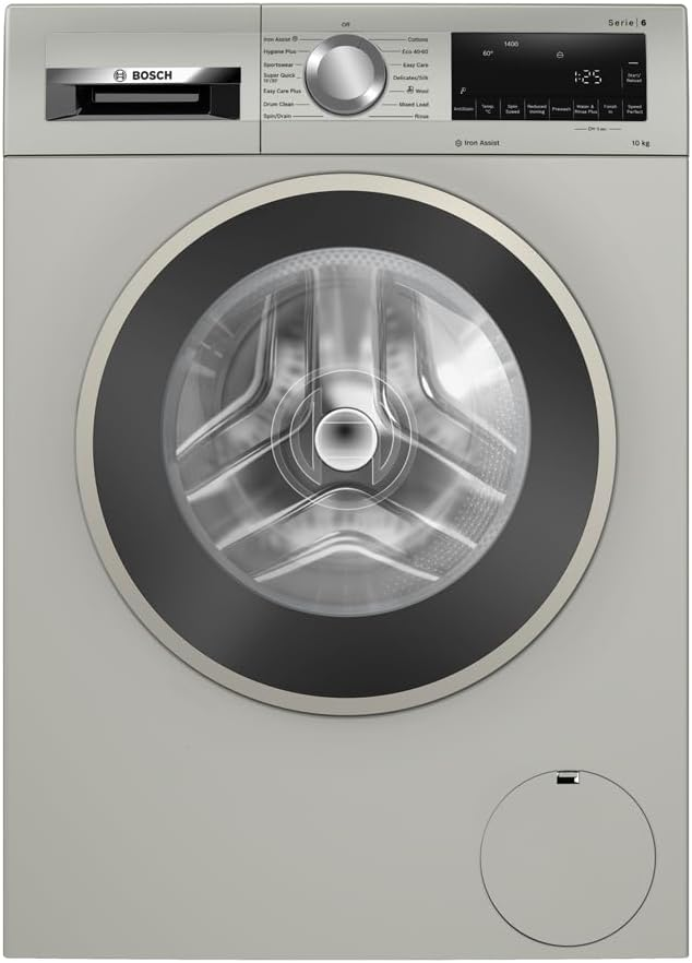 Bosch WGG254ZSGB 10kg 1400 Spin Washing Machine - Silver Inox