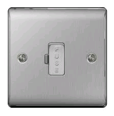 BG 13a Unswitched Fused Connection Unit Brushed Steel 