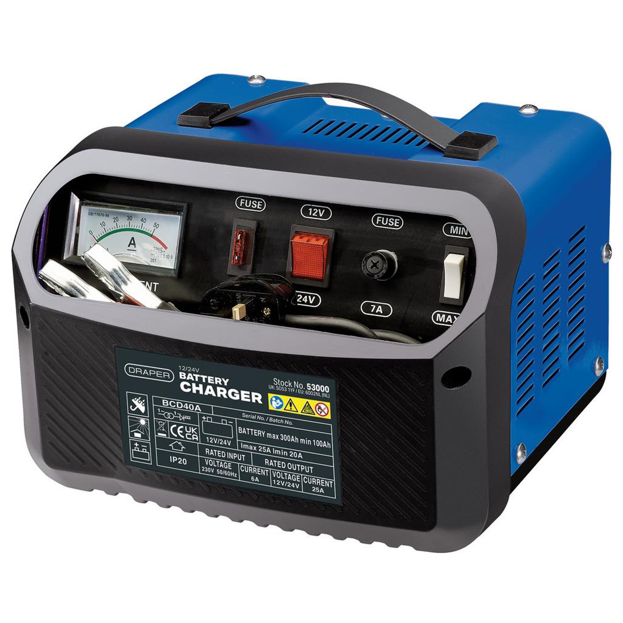 Draper 12/24v 20-25a Battery Charger