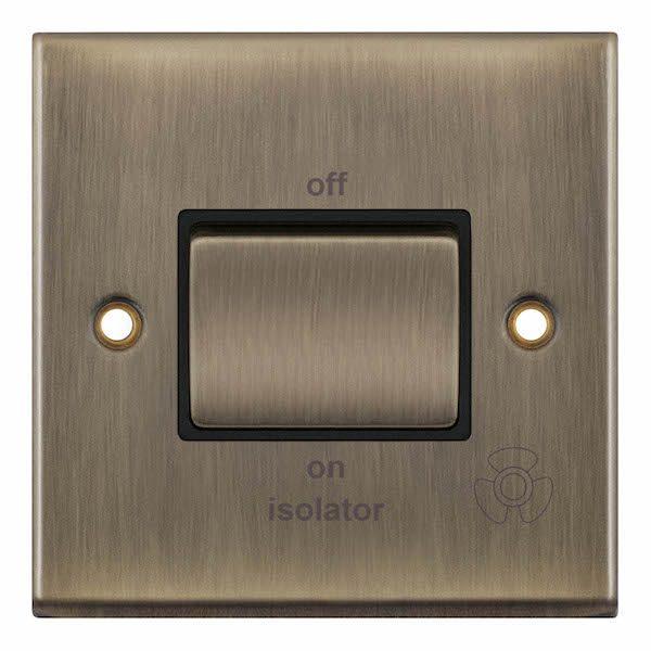 Selectric 3pole Fan Isolator Switch Antique Brass