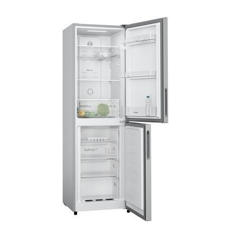 Bosch KGN27NLEAG 55cm Fridge Freezer - Silver - Frost Free
