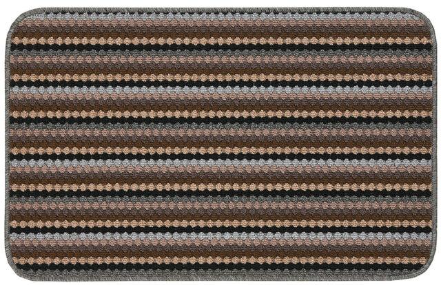 Dandy Likewise HELSINKI Lead 140 x 80cm Striped Doormat Stain & Slip Resistant Washable Mat