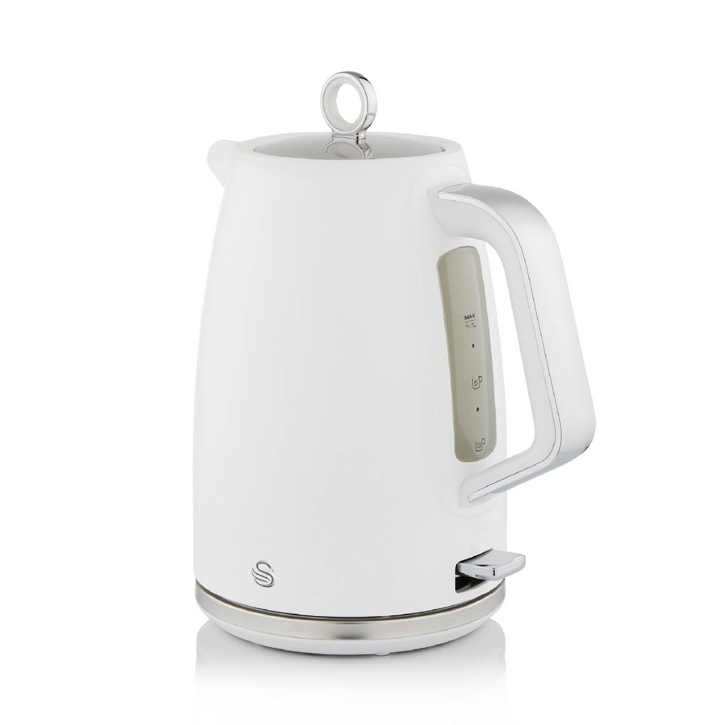 Swan Serenity 1.7L Kettle White  Matt Finish with Chrome Trim