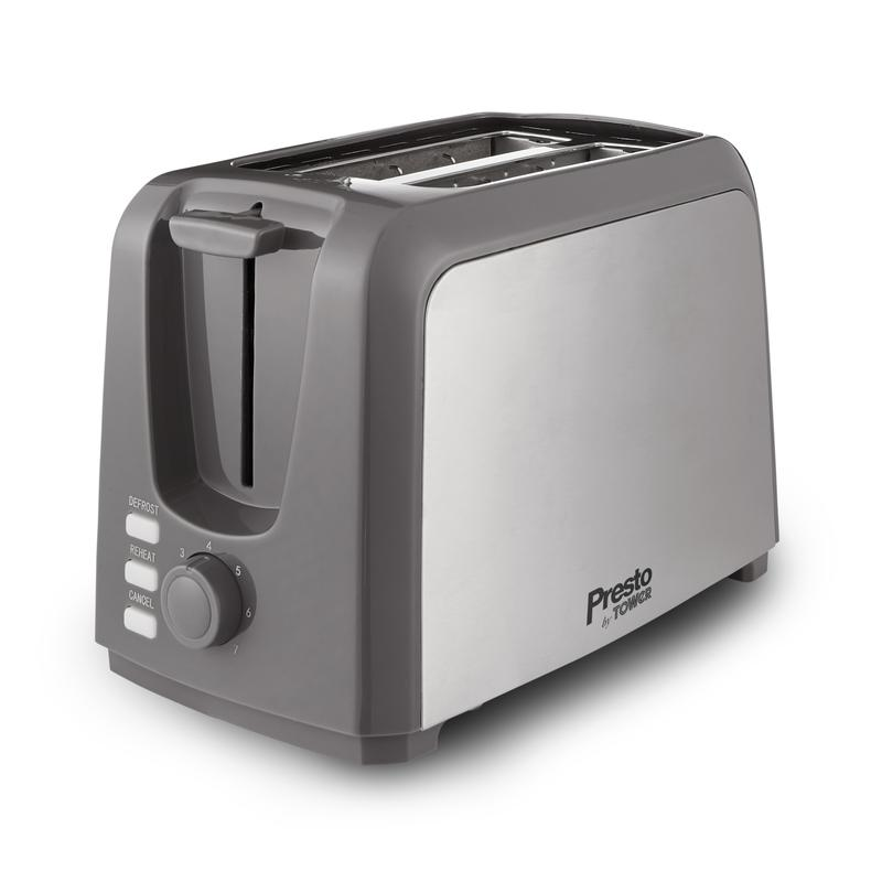 Tower Presto 2 Slice Brushed Stainless Steel Toaster
