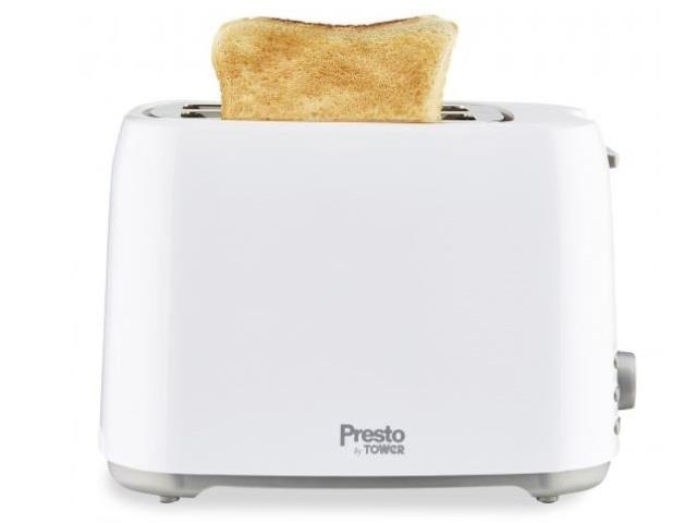 Tower Presto 2 Slice Toaster in White