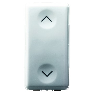 Gewiss Button SP NO+NO 10a c/w Interlock 'up-down' Symbol in White