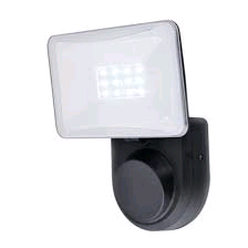 Knightsbridge 6W IP44 LED Security Light Polycarb Black 