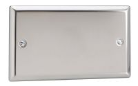 Varilight Mirror Crome 2Gang Blank Plate 