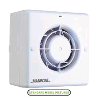 Manrose 4in/100mm Centrifugal Fan with Humidistat & Pullcord 