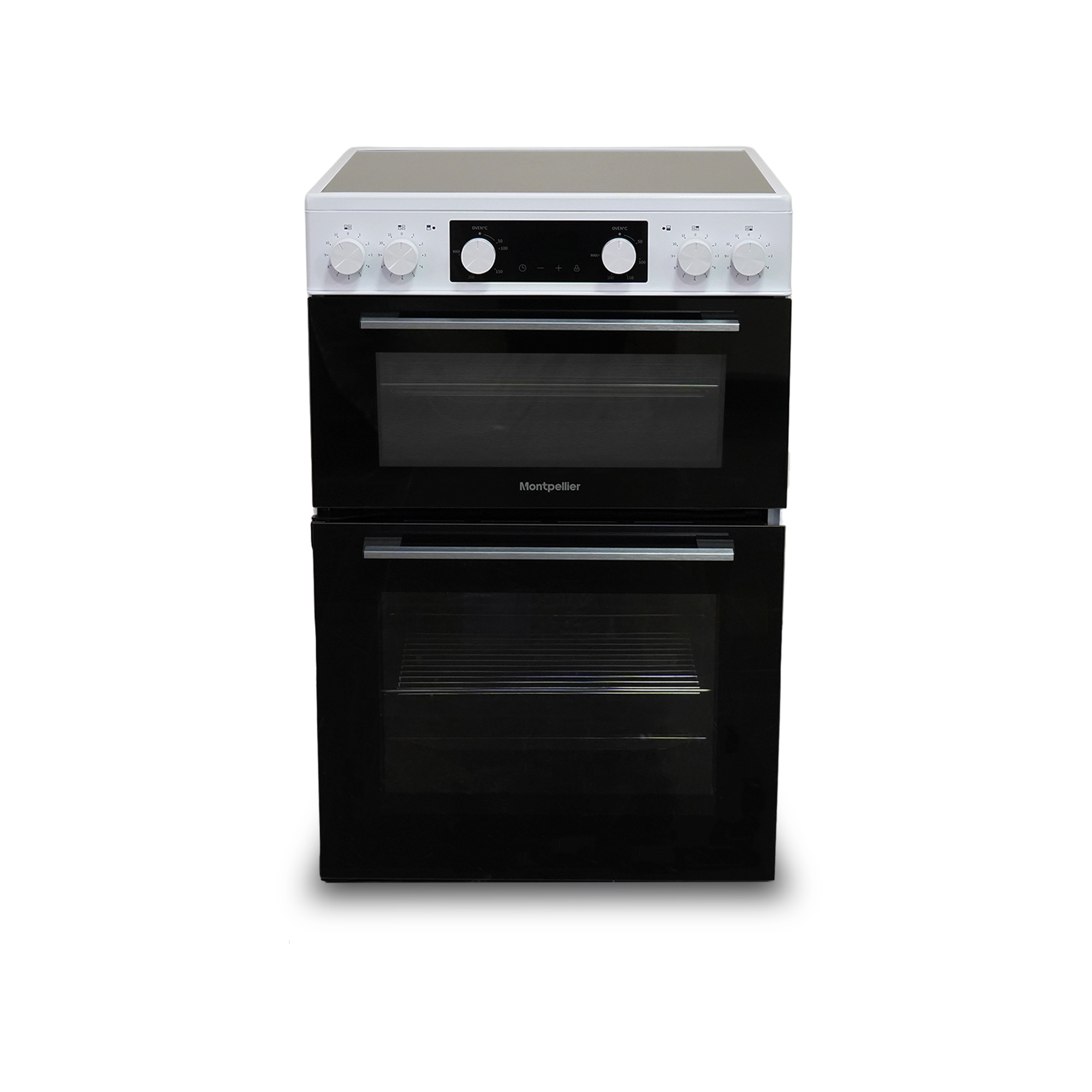 Montpellier MDAFCD60FK 60cm Ceramic Double Cooker in White