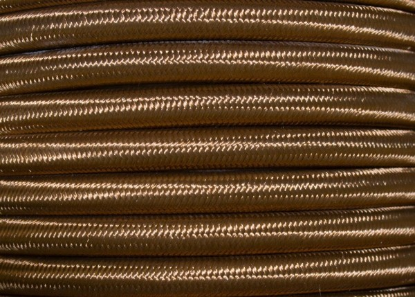 Cable 3 Core Twisted Braided 0.5mm Havana Gold 