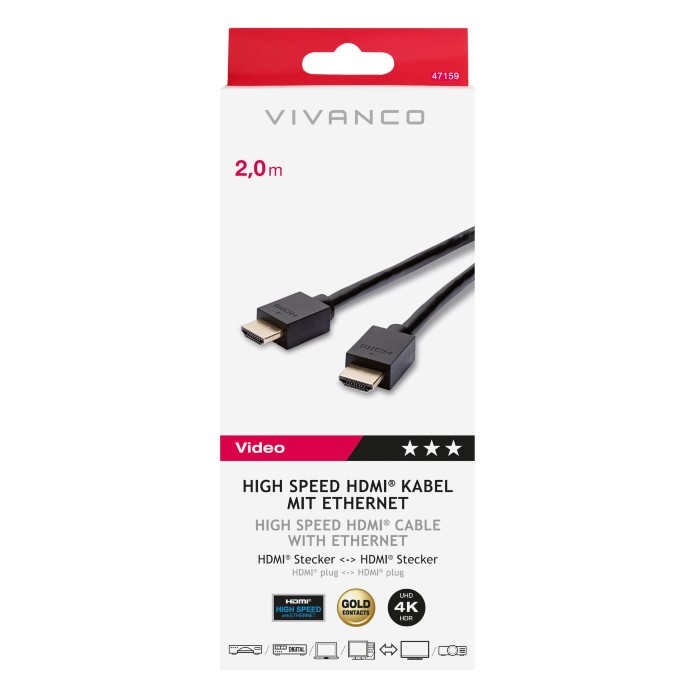 Vivanco 47/10 30g HDMI Connection 2mtr 