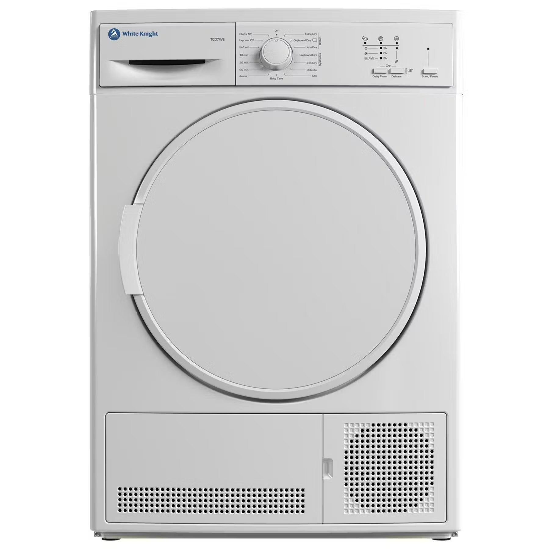 White Knight TCD7WE 7kg Condenser Tumble Dryer - White