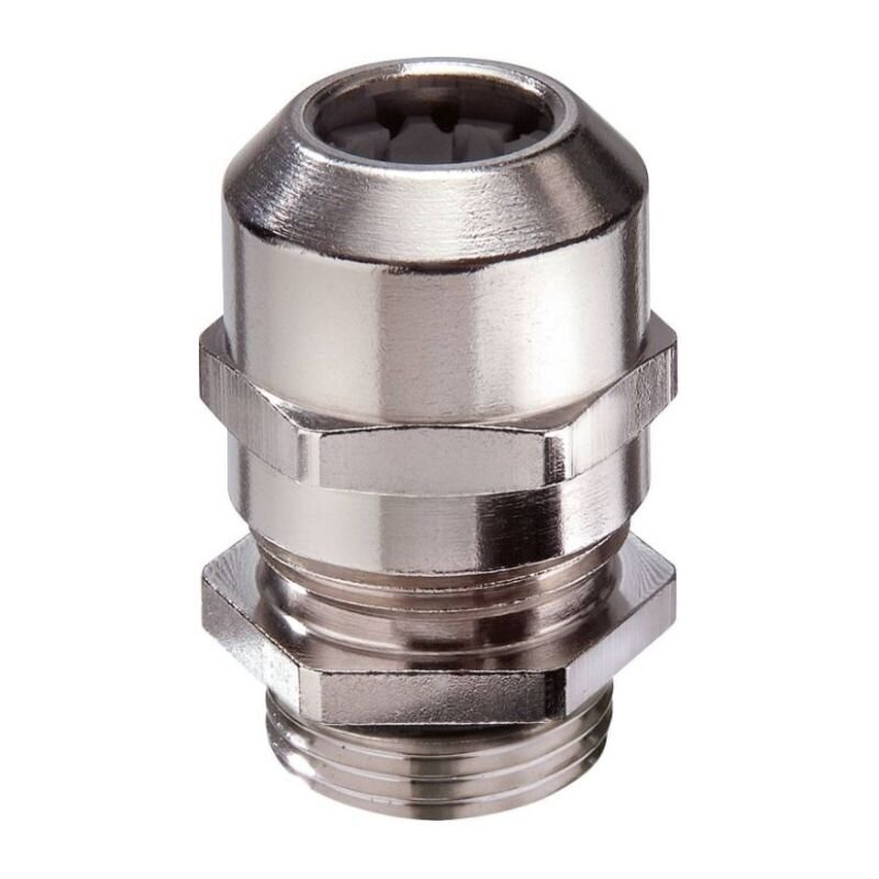 Wiska M20 10065002 IP68 Brass Nickel Plated Gland + 10063143 Locknut